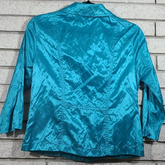 BLUE  JACKET Metallic petite 6 Ruby Rd - Picture 4 of 9
